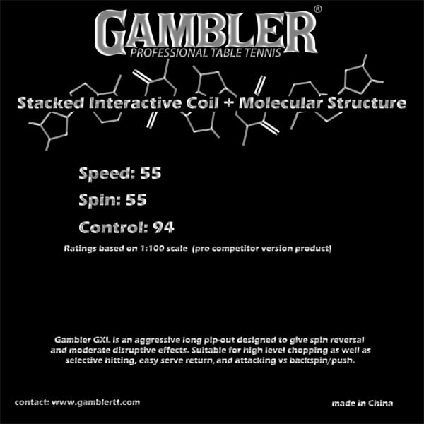 GAMBLER GXL (RED SPONGE) BACK