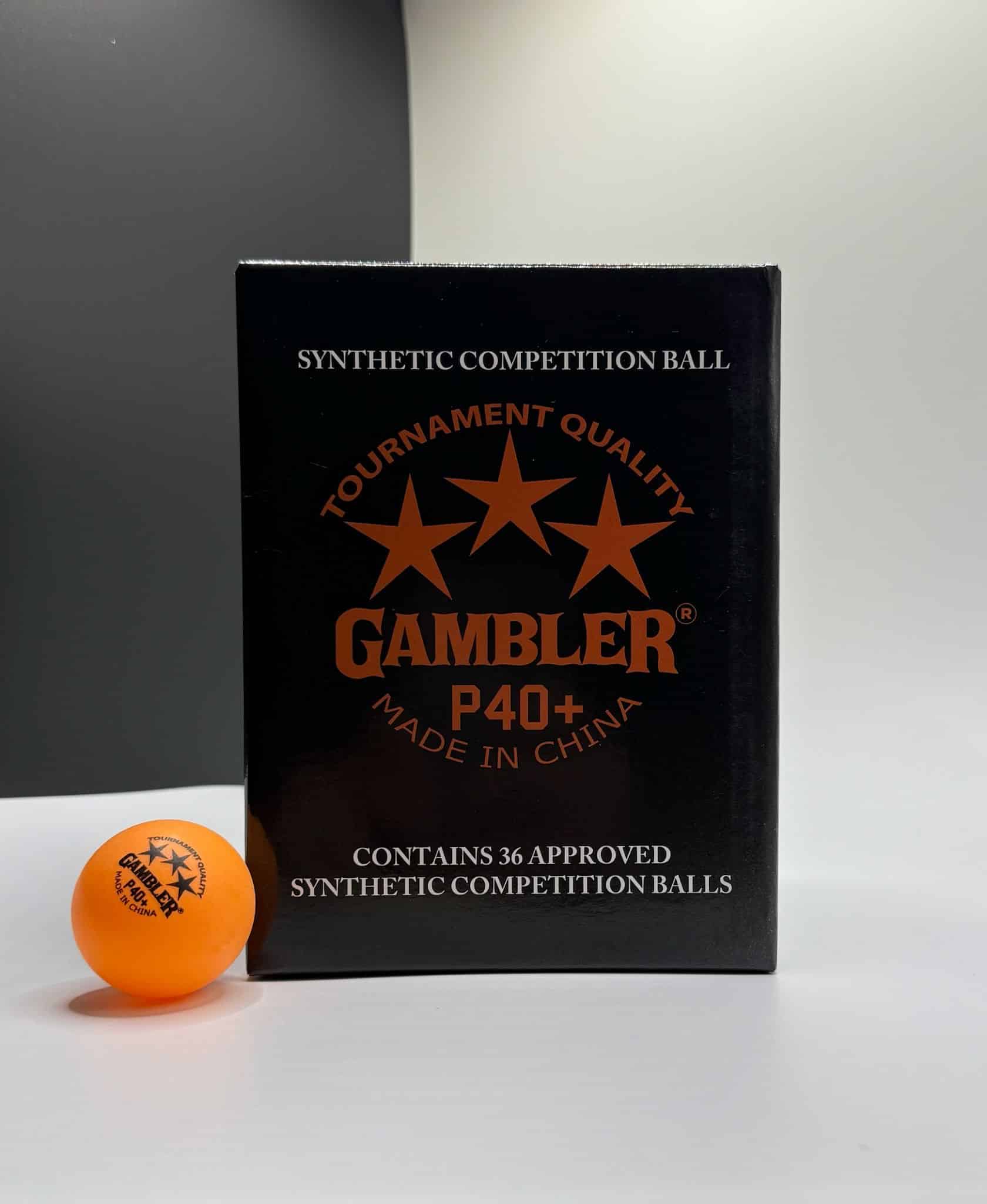Gambler P40+Ball 36pack Orange ⋆ Gambler Table Tennis